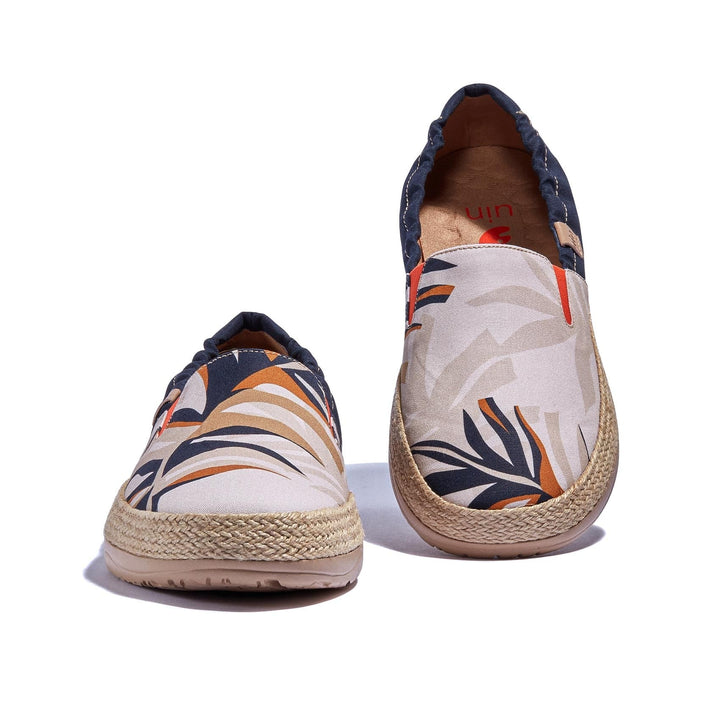 UIN Footwear Men Branches and Leaves Marbella VI Men Canvas loafers