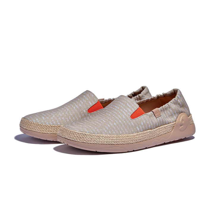 UIN Footwear Men Khaki Brown Marbella VI Men Canvas loafers