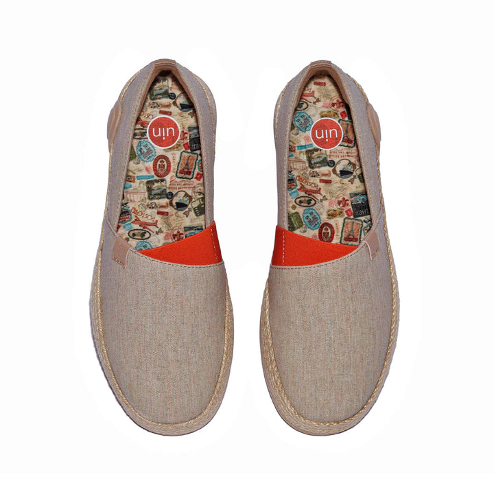 UIN Footwear Men Light Khaki Marbella I Men Canvas loafers