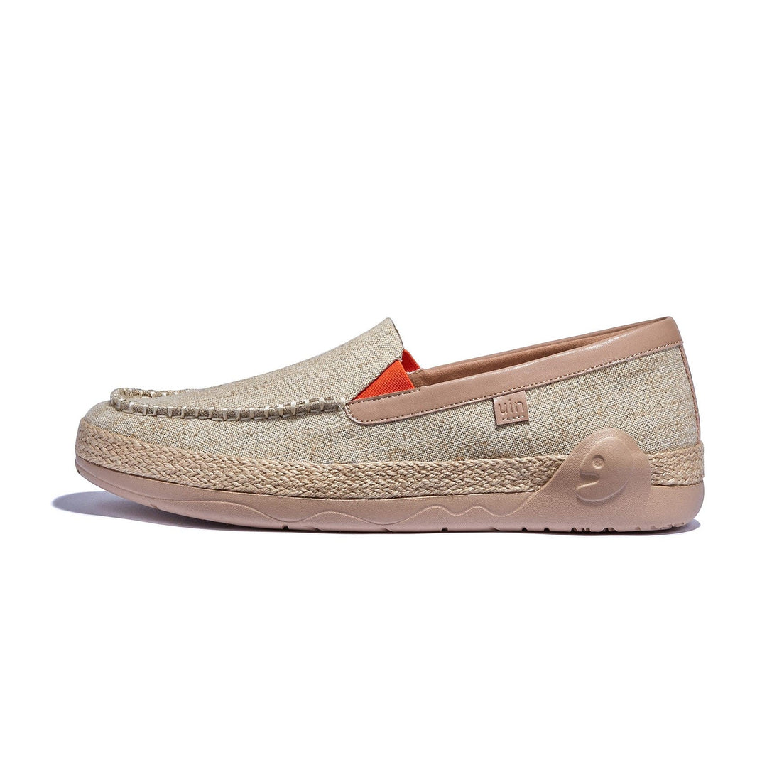 UIN Footwear Men Light Khaki Marbella V Men Canvas loafers