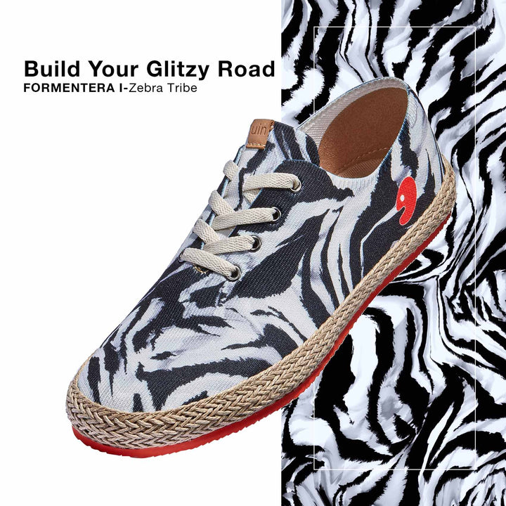 UIN Footwear Men Zebra Tribe Formentera I Men Canvas loafers