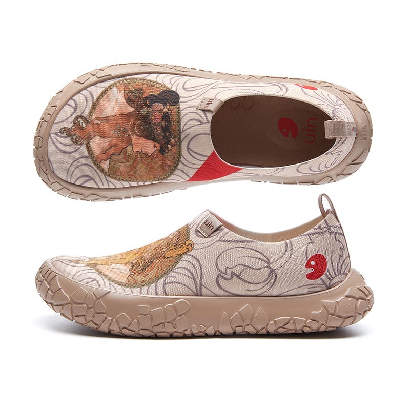 UIN Footwear Women Alphonse Mucha Brunette & Blonde Toledo IV Women Canvas loafers