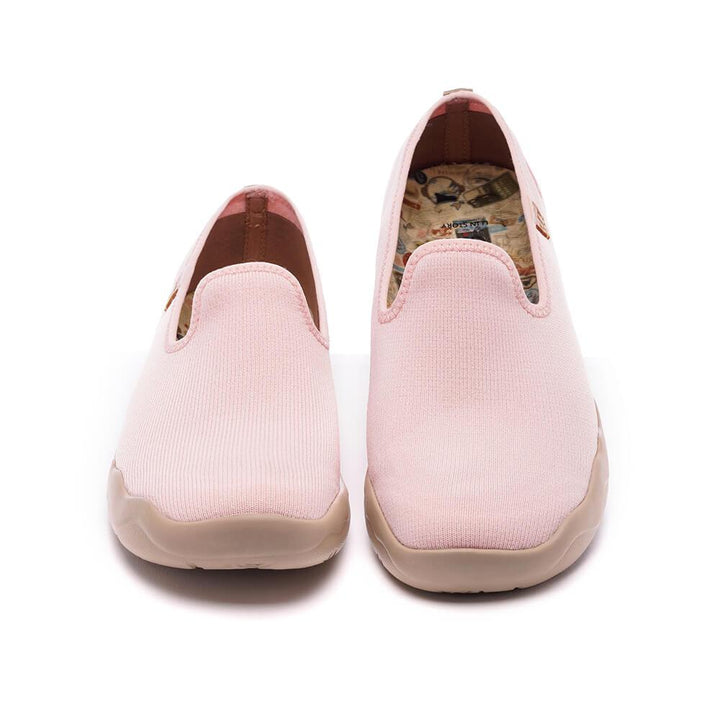 UIN Footwear Women Barcelona Knitted Pink Canvas loafers