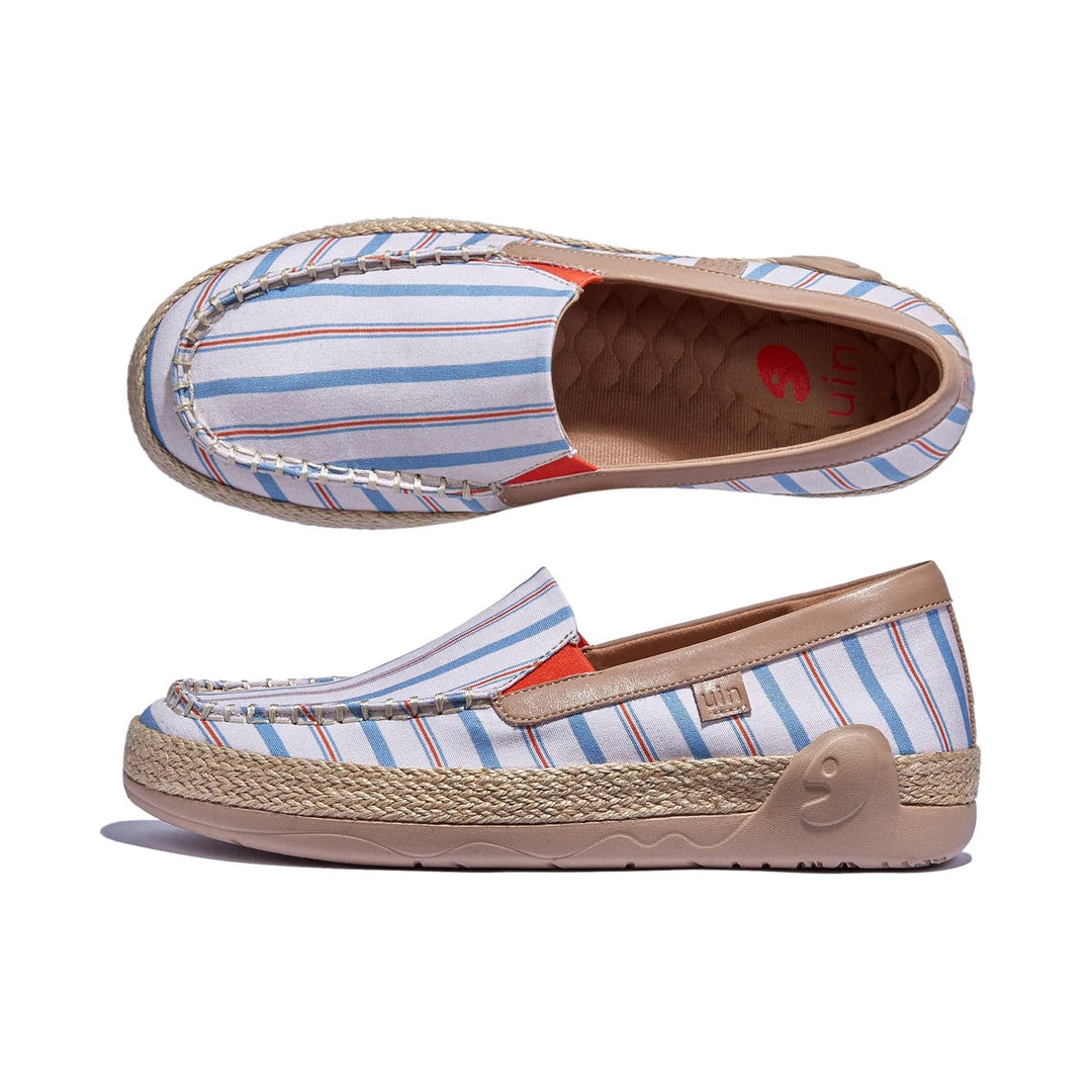 UIN Footwear Women Retro Stripes Marbella V Women Canvas loafers