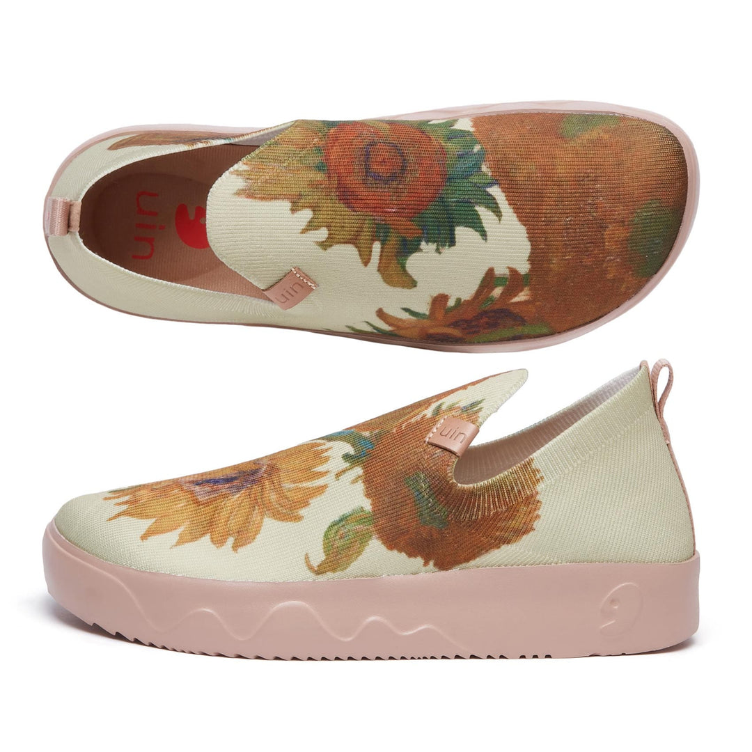 UIN Footwear Women Van Gogh Sunflowers Fuerteventura Women Canvas loafers