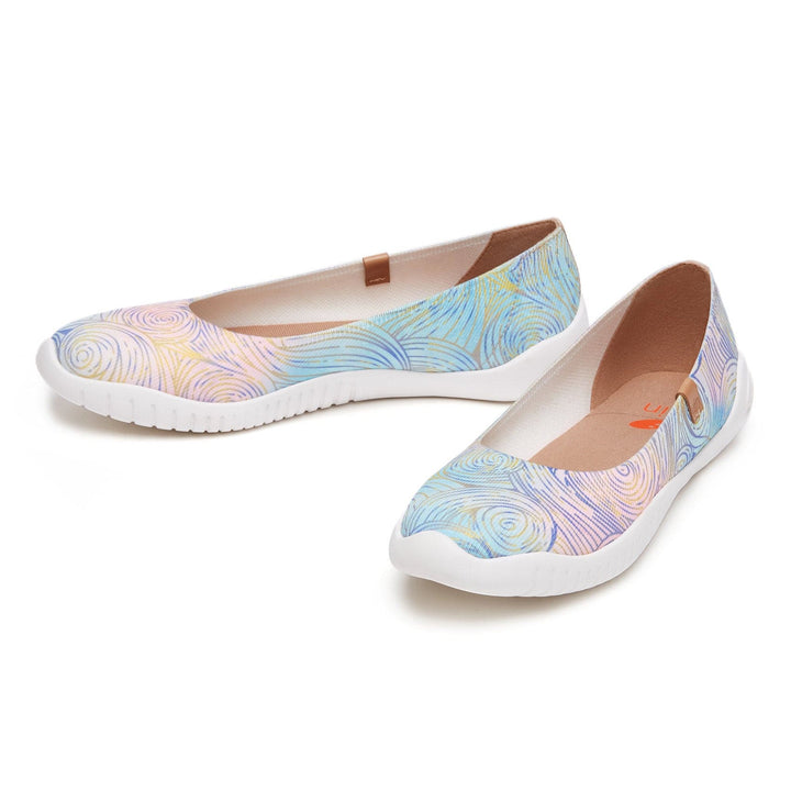 UIN Footwear Women Van Gogh Wheatfield with Cypresses V3 Minorca Women Canvas loafers