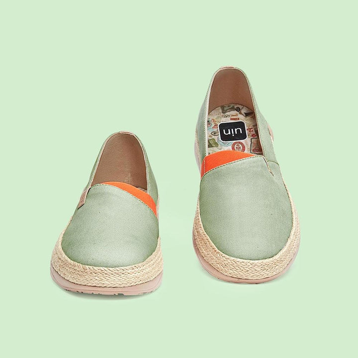 UIN Footwear Men Marbella Morandi Green Canvas loafers