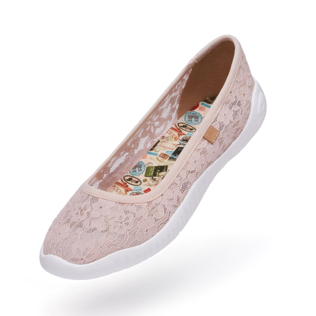 UIN Footwear Women Pink Lace Minorca III Women Canvas loafers