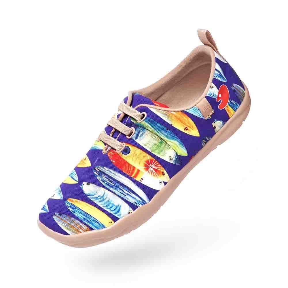 UIN Footwear Women Shark or Surfboard Canvas loafers